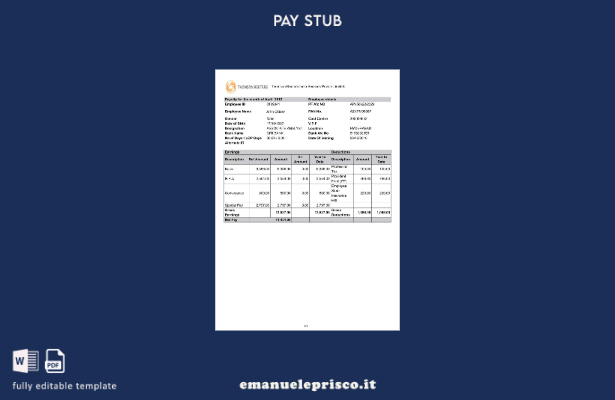 stile verificato Modello di busta paga India Thomson Reuters India Services Priv